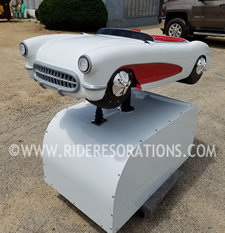 corvette kiddie ride restoration 