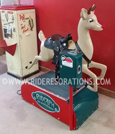 Rudy Kiddie Ride Coin Operated reindeer